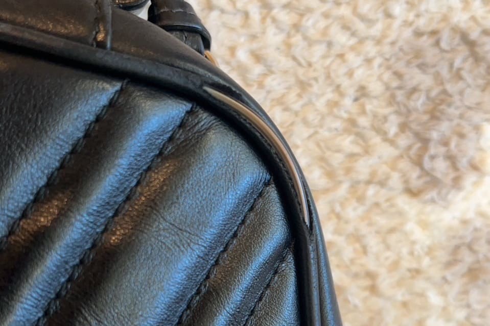 修理事例｜GUCCI(グッチ) ショルダーバッグ【革当て補修・破れ補修 