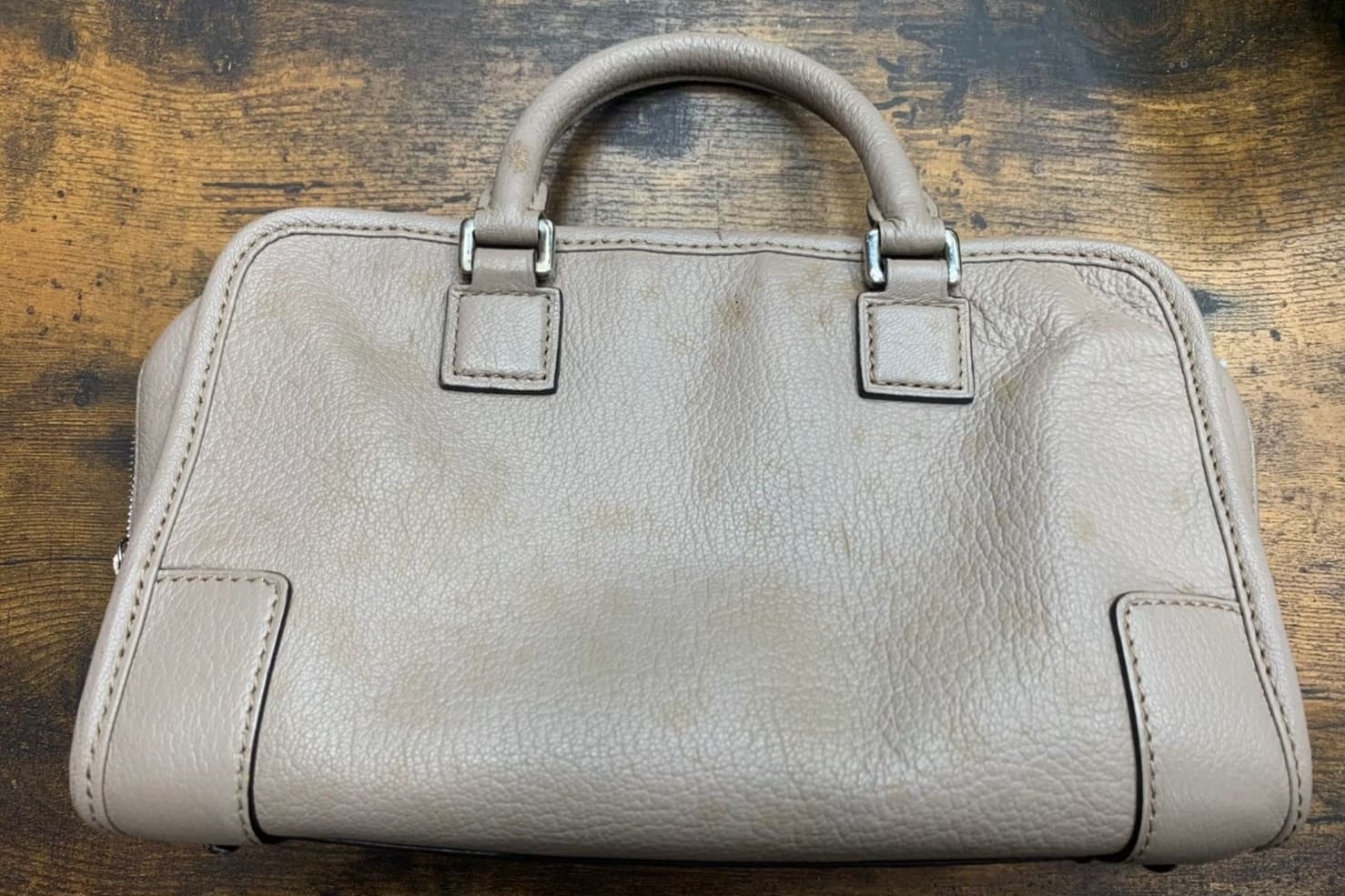 修理事例｜LOEWE (ロエベ) アマソナ ハンドバッグ【外側フルカラー 